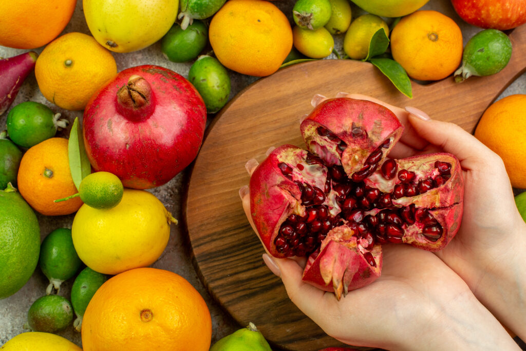 Consume fruits rich in antioxidants, such as tomatoes, pomegranates, and grapes.